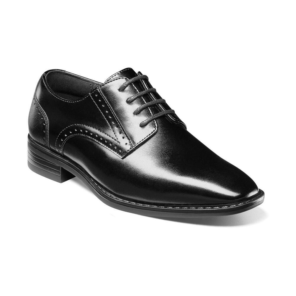 Little Boy's Stacy Adams Kalvin Plain Toe Oxford Dress Shoes - Black - 2 - NIB